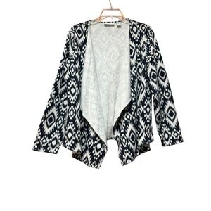 Chico's‎ Women Sz1 Tribal Open Cardigan Boho Western Festival Lagenlook Hippie